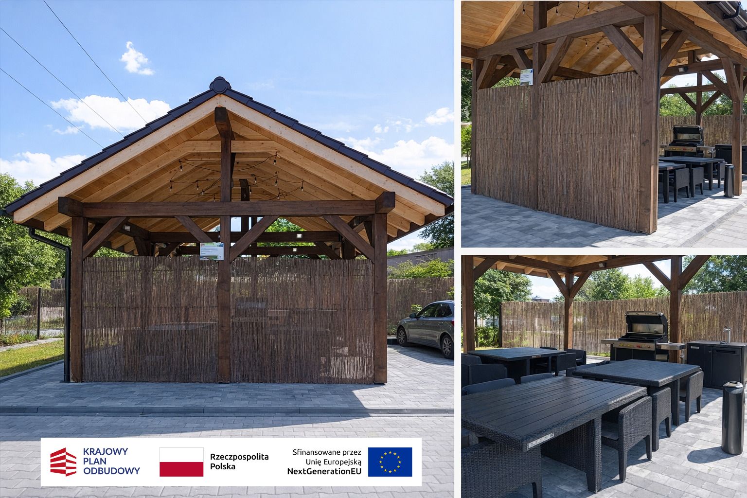 Chatka grillowa Koniczynka – strefa grillowa